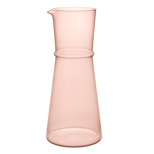 Ferm Living Skleněná karafa Boya Blush 1,35 l, růžová barva, sklo