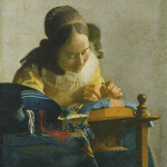 Nástěnný poznámkový kalendář 2026 NOTIQUE - Johannes Vermeer, 30 x 30 cm