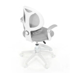 Dětská židle, výškově nastavitelná, šedá síťovina, KA-W8008 GREY