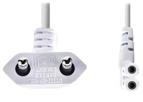 NEDIS napájecí kabel Euro - IEC-320-C7 bílý / Napájecí kabel / úhlový-úhlový / 3 m (CEGL11055WT30)