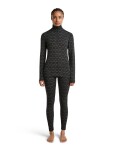 ICEBREAKER Wmns Merino 260 Tech Vertex LS Half Zip AlpGeo, Black/Snow/J (vzorek) velikost: S