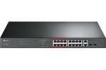 TP-LINK TL-SL1218MP / Switch / 10|100Mbps / 16x GLAN / 2xSFP / PoE+ (TL-SL1218MP)