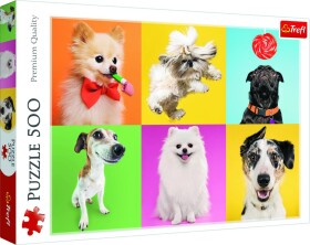 Trefl Puzzle Šťastní psi / 500 dílků - Trefl