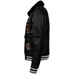 Pánská Kožená Bunda Pilot BXT Pravý Kožíšek Brixton Černá Velikost: 3XL