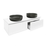 Koupelnová skříňka s krycí deskou SAT Evolution 118x30x44,8 cm bílá mat SATEVO120WMD SATEVO120WMD