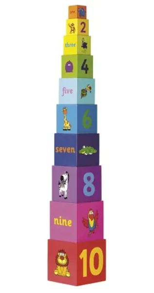 Tidlo Věž ze skládacích kostek Rainbow