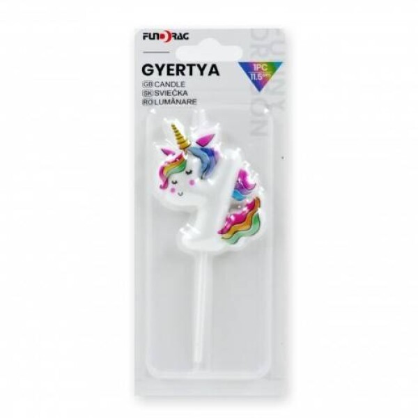 Dortisimo Svíčka s jednoržcem číslo 4