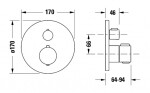 DURAVIT - Termostatická baterie pod omítku, zlatá TH4200016034