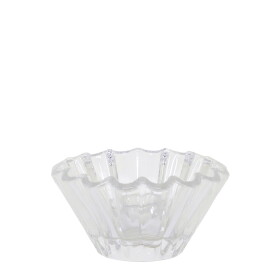 Chic Antique Svícen Grooves Clear, čirá barva, sklo