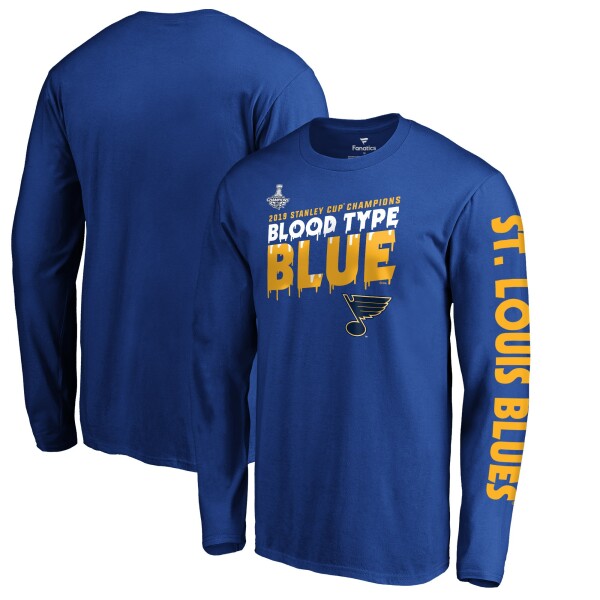 Fanatics Pánské tričko St. Louis Blues 2019 Stanley Cup Champions Home Ice Long Sleeve Velikost: