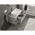 MEXEN/S - Orio koupelnová skříňka pod umyvadlo 90 cm s deskou, 2 zásuvky, šedá mat 91A10-09047-2-BFFC62