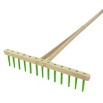 Hrábě na seno, plastový kolík, dřevěná násada 160cm