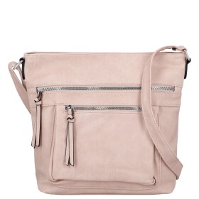 Trendy dámská koženková crossbody kabelka Zeta, růžová