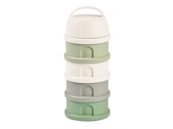 Beaba sada kelímků na sušené mléko Cotton White / Sage Green