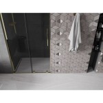 MEXEN/S - Velar L posuvné sprchové dveře 120, grafit, zlatá 871-120-003-41-50