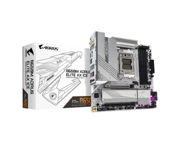 GIGABYTE MB Sc AM5 B650M AORUS ELITE AX ICE, AMD B650, 4xDDR5, 1xDP, 1xHDMI, WI-FI, mATX EDF_524868