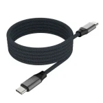 FIXED Magnetický nabíjecí a datový opletený kabel s konektory USB-C/USB-C a podporou PD 1.2m USB 2.0 240W šedý (FIXDBM-CC12-GR)