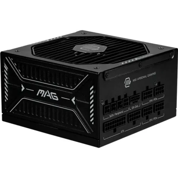 MSI MAG A850GLS PCIE5 černá / 850W / 135mm / ATX3.1 / aktivní PFC / 80PLUS Gold (306-7ZPIY11-CE0)