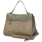 Módní dámská koženková kabelka do ruky Sira, béžovo-šedá