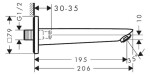 HANSGROHE - Logis Vanová vpusť, matná černá 71410670