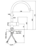 PAFFONI - Light Dřezová baterie, matná černá LIG280NO