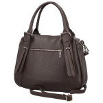 Módní dámská kožená kabelka do ruky Hannah, tmavě hnědá