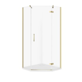 CERSANIT - Sada C306: kout JOTA pětiúhelník pravý, zlato 90x90x195 + TAKO SLIM bílá VIR S601-364