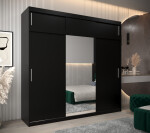 Šatní skříň Abi T1 s nástavcem Barva korpusu: Bílá, Rozměry: 250 cm, Dveře: Dub artisan