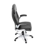 Křeslo kancelářské, šedá ekokůže, houpací mechanismus