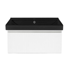 Koupelnová skříňka s umyvadlem SAT Evolution 78x30x45 cm bílá mat SATEVO80WMU1MB SATEVO80WMU1MB