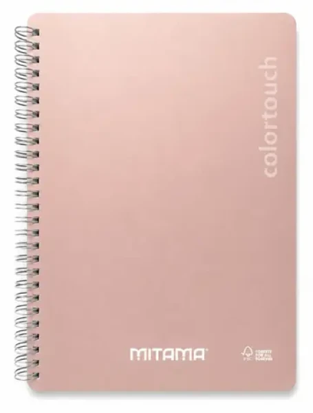 Mitama i-Note lososová / Spirálový sešit / linkovaný / 18,5×24 cm / 90 listů (62283-90201)