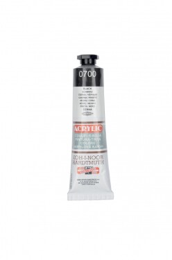 Akrylová barva Koh-i-Noor 40 ml - černá 0700