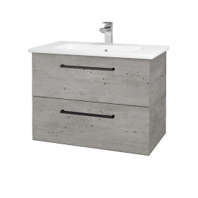 Dřevojas - Umyvadlová skříňka GIO SZZ2 80 - D01 Beton / Úchytka T06 / D01 Beton 82096H