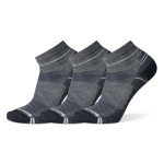 Unisex merino turistické ponožky SMARTWOOL Hike Light Cushion Ankle Socks Multipack, Medium Gray velikost: 42-45 (L)