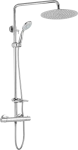 JB Sanitary Sprchová sestava s termostatickou baterií s dvěma vývody, průměr 25cm, s příslušenstvím ST 62 001 12 6