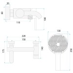 REA - Vanová baterie FOSTER Nickel Brush REA-B6326