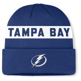 Fanatics Pánská zimní čepice Tampa Bay Lightning NHL Authentic Pro A/Cap Cuffed Beanie