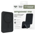 PanzerGlass empower Spin Stand Space Black / Powerbanka / 5000 mAh / otočný stojánek (EM23165)