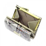 Luxusní dámská kožená mini peněženka Gregorio Garid, šedo-oranžová