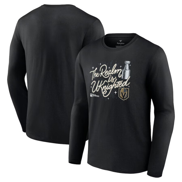 Fanatics Pánské tričko Vegas Golden Knights 2023 Stanley Cup Champions Celebration Long Sleeve Velikost: