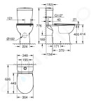 GROHE - Bau Ceramic WC kombi set s nádržkou a sedátkem Softclose, Rimless, DualFlush, alpská bílá 39942000
