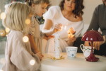 Bella Rose Adventní svíčka Zlaté prasátko, bílá barva, vosk