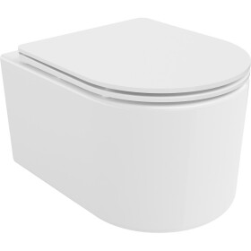 MEXEN/S - Sofia Závěsná WC mísa Rimless Tornado včetně sedátka s slow slim, duroplast, bílá lesk 30540300T