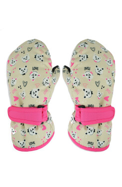 Noviti RN032 Dívčí lyžařské rukavice béžová 12 cm