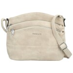 Trendy dámská koženková crossbody kabelka Franka, krémová