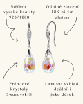 Elenys pozlacené náušnice s krystaly Swarovski® 18K bílé zlato