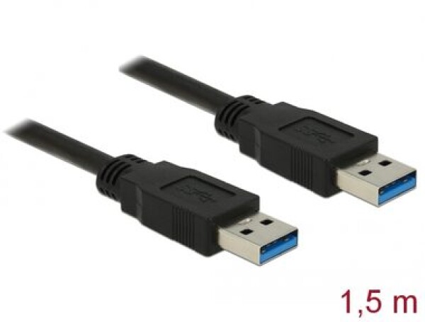 DeLock Kabel USB 3.0 A (M) - USB 3.0 A (M) 1.5m černá (85061)