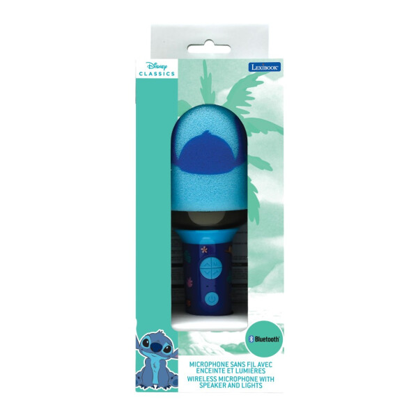 Lexibook svítící bezdrátový karaoke mikrofon Stitch - Alltoys Lexibook
