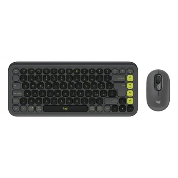 Logitech Pop Icon Combo grafitová / Combo klávesnice a myš (920-013115)