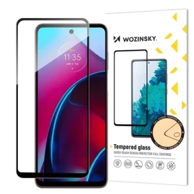 Wozinsky Full Glue pro Motorola Moto G Stylus 2022 černý rámeček / Ochranné sklo / celoplošné lepení přes displej